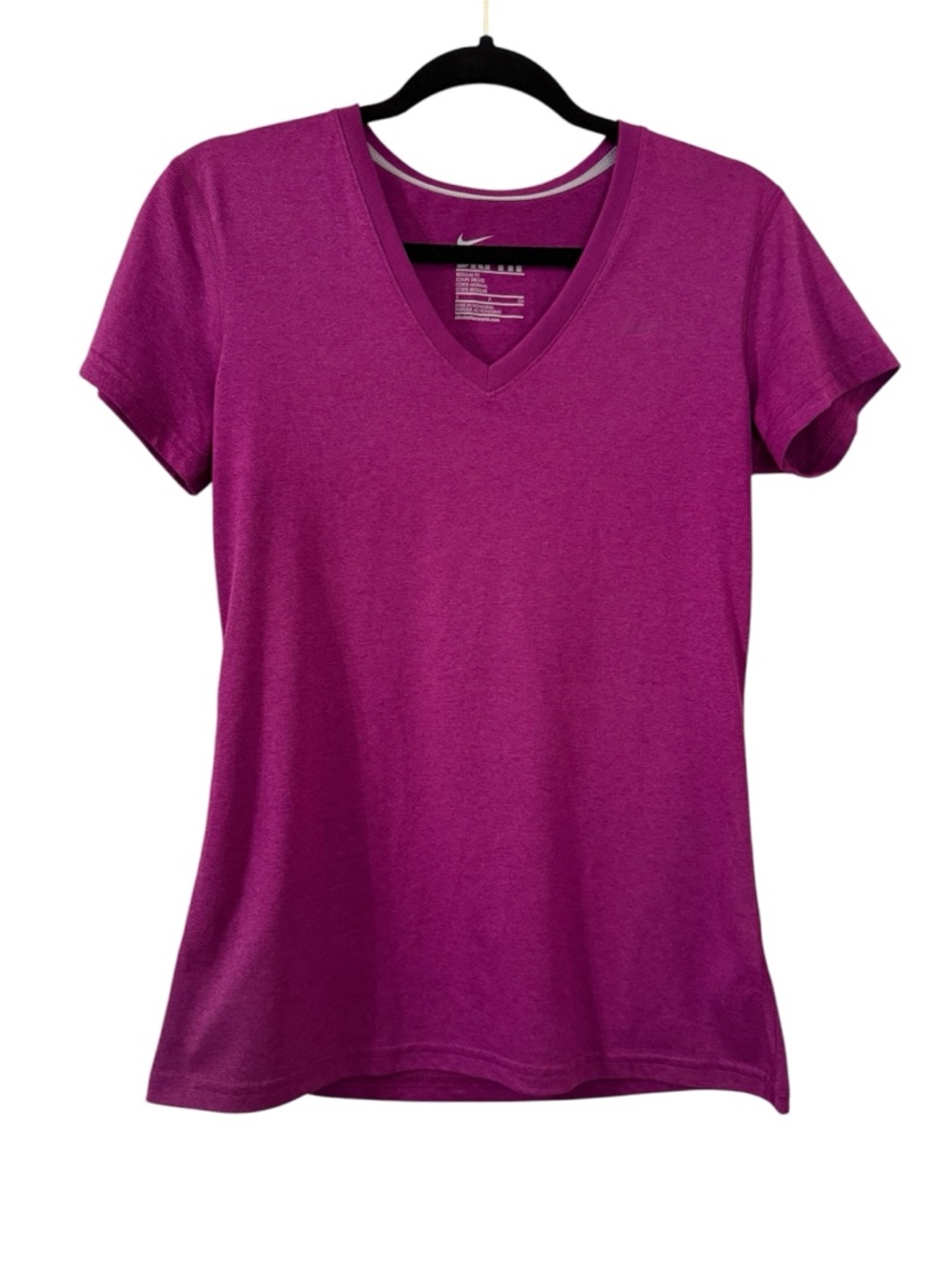 Nike Dri-Fit Running Workout Shirt Women Small Purple Athletic Gym Top